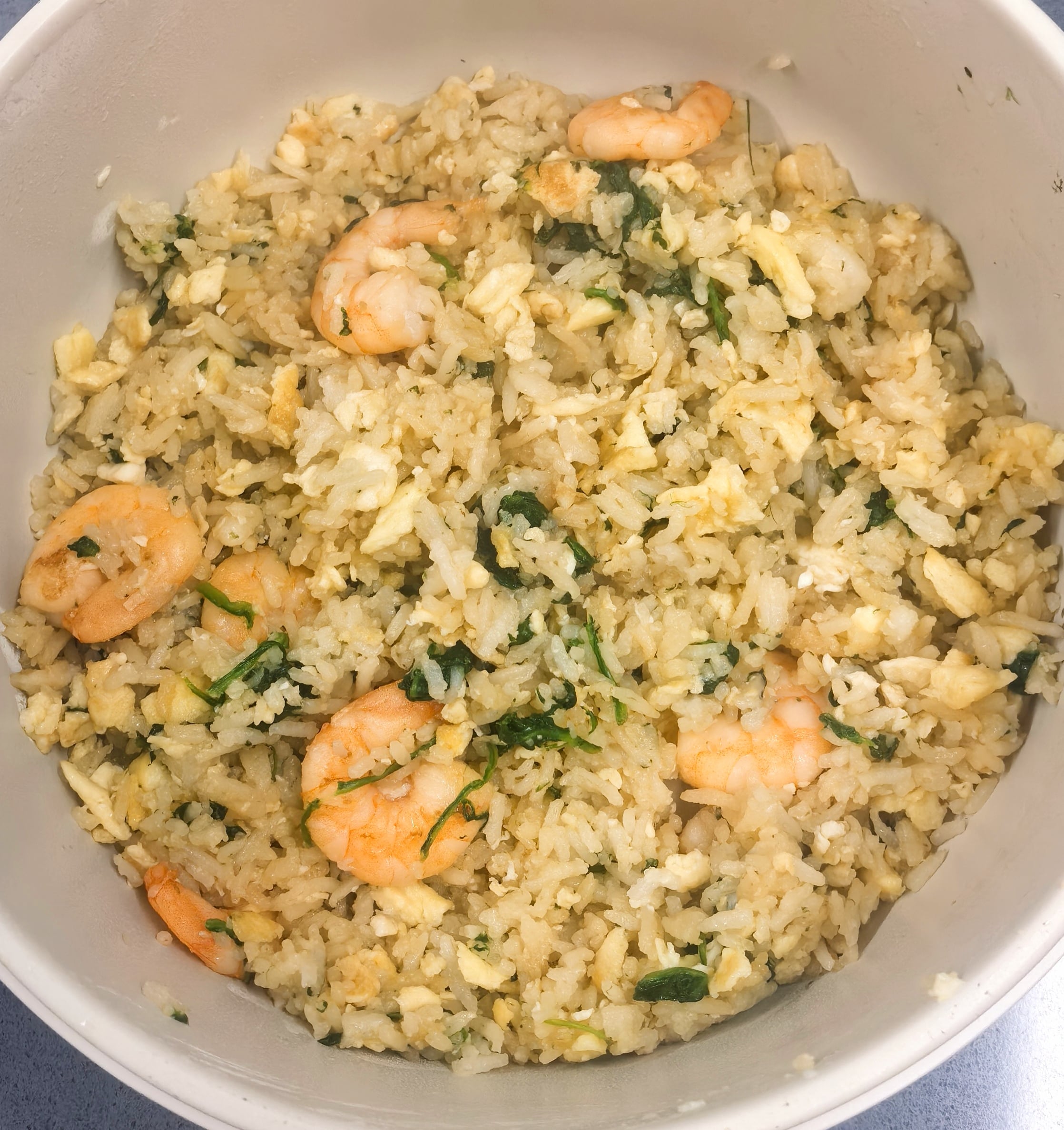 Home cooking — Shrimp fried rice