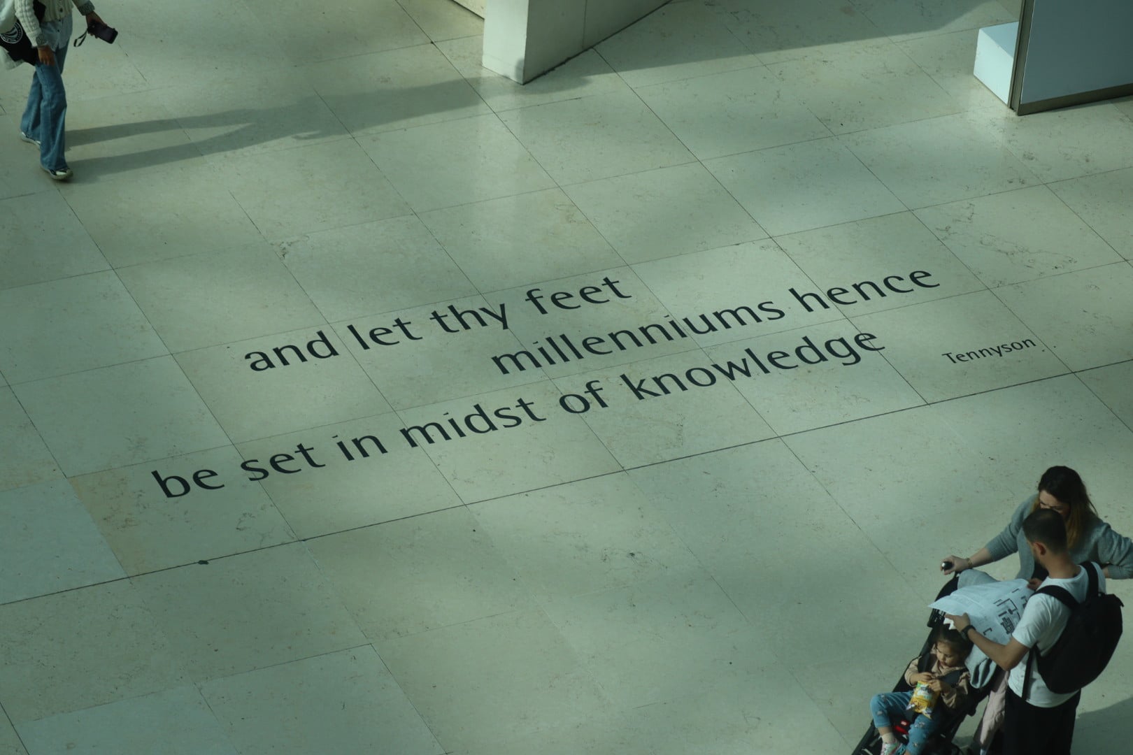 Leisure in London — Tennyson quote at the British Museum